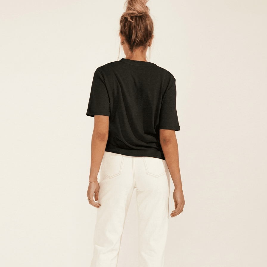 V Neck Cotton T Shirt Women Short Sleeve Basic Casual Everyday Top — Kharites Shop - Kharites