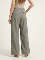 Wide Leg Drawstring Pants Women Casual Trousers With Pockets — Kharites Shop - Kharites