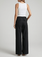 Wide Leg Drawstring Pants Women Casual Trousers With Pockets — Kharites Shop - Kharites