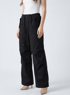 Wide Leg Drawstring Pants Women Casual Trousers With Pockets — Kharites Shop - Kharites
