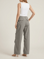 Wide Leg Drawstring Pants Women Casual Trousers With Pockets — Kharites Shop - Kharites