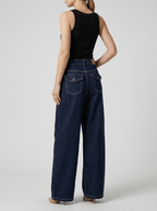 Wide Leg Jeans Women High Waisted Denim Trousers With Pockets — Kharites Shop - Kharites