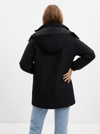 Zip Up Hooded Parka Jacket Women Lined Utility Winter Coat Plus Size — Kharites Shop - Kharites