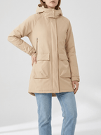 Zip Up Hooded Parka Jacket Women Lined Utility Winter Coat Plus Size — Kharites Shop - Kharites