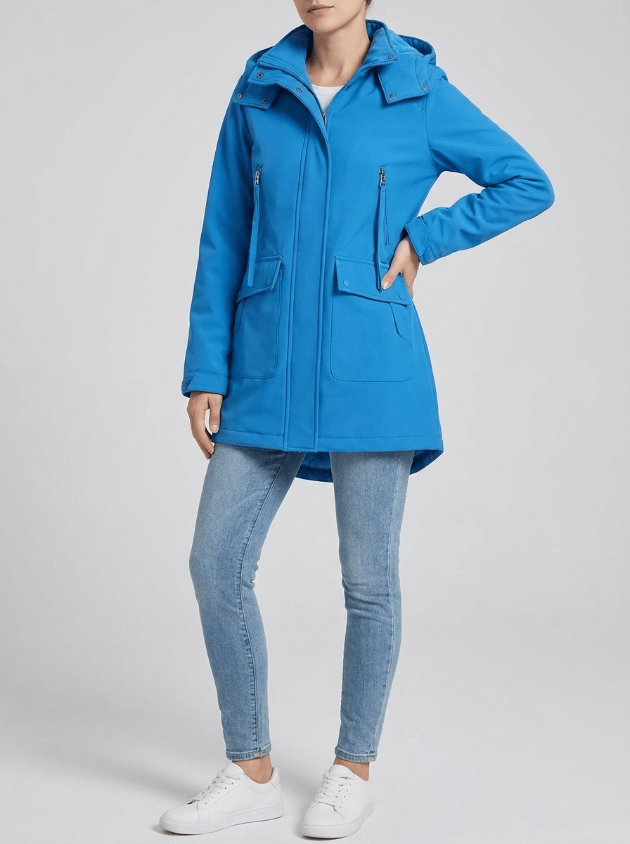Zip Up Hooded Parka Jacket Women Lined Utility Winter Coat Plus Size — Kharites Shop - Kharites