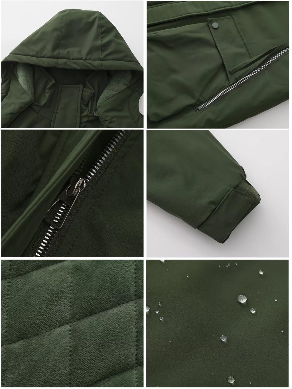 Zip Up Hooded Parka Jacket Women Lined Utility Winter Coat Plus Size — Kharites Shop - Kharites