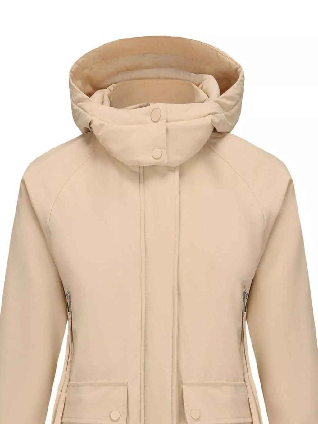 Zip Up Hooded Parka Jacket Women Lined Utility Winter Coat Plus Size — Kharites Shop - Kharites