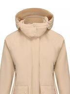 Zip Up Hooded Parka Jacket Women Lined Utility Winter Coat Plus Size — Kharites Shop - Kharites