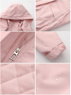 Zip Up Hooded Parka Jacket Women Lined Utility Winter Coat Plus Size — Kharites Shop - Kharites