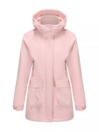 Zip Up Hooded Parka Jacket Women Lined Utility Winter Coat Plus Size — Kharites Shop - Kharites
