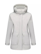 Zip Up Hooded Parka Jacket Women Lined Utility Winter Coat Plus Size — Kharites Shop - Kharites