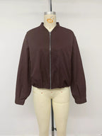 Zip Up Jacket Women Dropped Shoulder Lightweight Casual Layer — Kharites Shop - Kharites