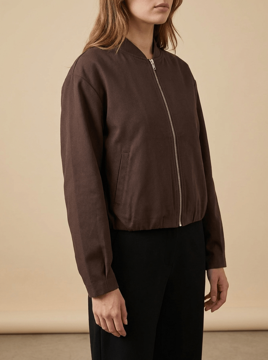 Zip Up Jacket Women Dropped Shoulder Lightweight Casual Layer — Kharites Shop - Kharites